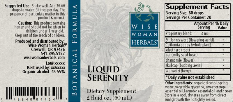 Liquid Serenity Wise Woman Herbals products