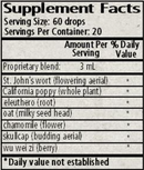 liquid serenity wise woman herbals supplement facts