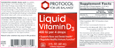 liquid vitamin d3 (protocol for life balance) label