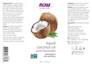 liquid coconut oil (now solutions) label