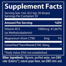 liquid ionic b12 trace minerals research supplement facts