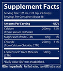 liquid ionic calcium trace minerals research supplement facts
