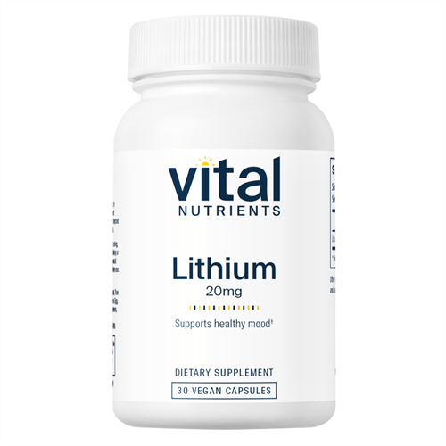 Lithium orotate 20 mg 30ct Vital Nutrients
