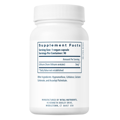 Lithium orotate 5 mg Vital Nutrients products