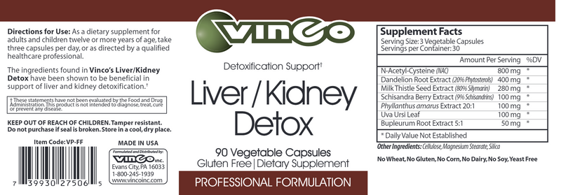 Liver Kidney Detox Vinco products