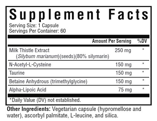 Liver Nutrients Seeking Health supplement facts