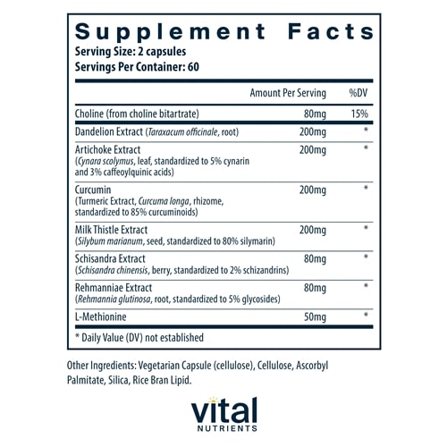 Liver Support 120ct Vital Nutrients supplements
