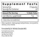 liver beef allergy research group supplement facts