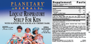 loquat respiratory syrup for kids (planetary herbals) label