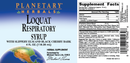 loquat respiratory syrup (planetary herbals) label