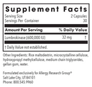 lumbrokinase 60 caps allergy research group supplement facts