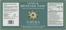 lung & bronchial tonic natura health products label