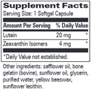lutein zeaxanthin progressive labs supplement facts