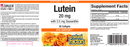 lutein 20 mg natural factors label
