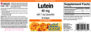 lutein 40 mg (natural factors) label