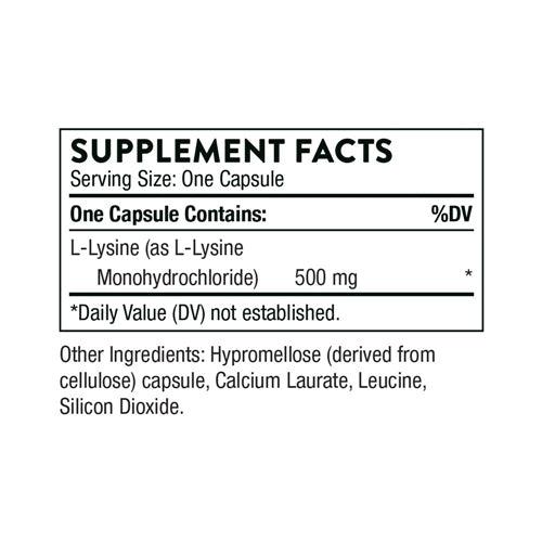 Lysine Thorne supplements