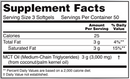 mct oil 1000 mg (now sports) supplement facts
