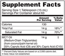 mct oil (now sports) supplement facts