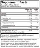 biothin ketone energy mct oil dr. mercola supplement facts