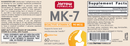mk-7 90 mcg jarrow formulas label