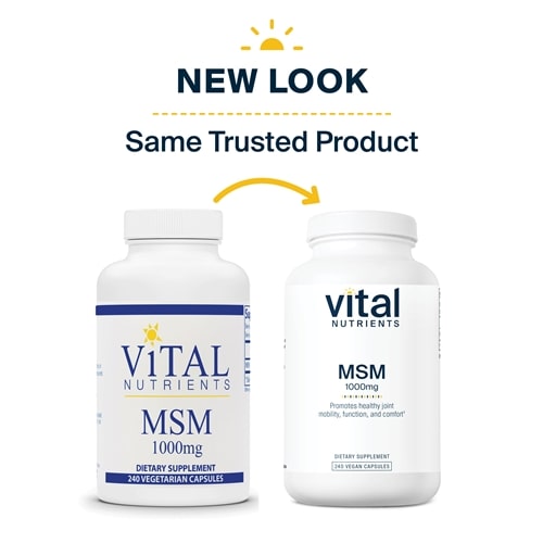 MSM 1000 mg Vital Nutrients new look