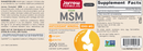 msm 1000 mg jarrow formulas label