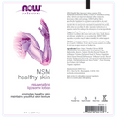 MSM healthy skin (now solutions) label