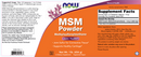 MSM powder (now foods) label
