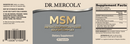 msm with sulfur complex dr. mercola label