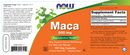 maca 500 mg (now foods) label