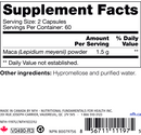 maca sap (nfh nutritional fundamentals) supplement facts