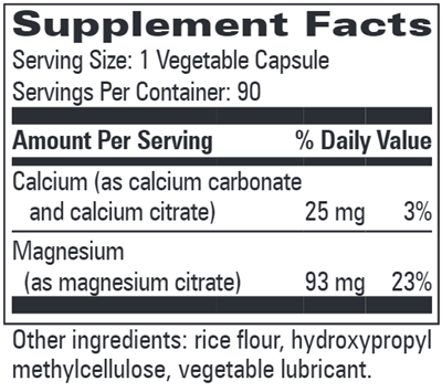 Mag-Cal Citrate (Progressive Labs) Supplement Facts