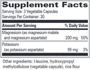 mag-k progressive labs supplement facts