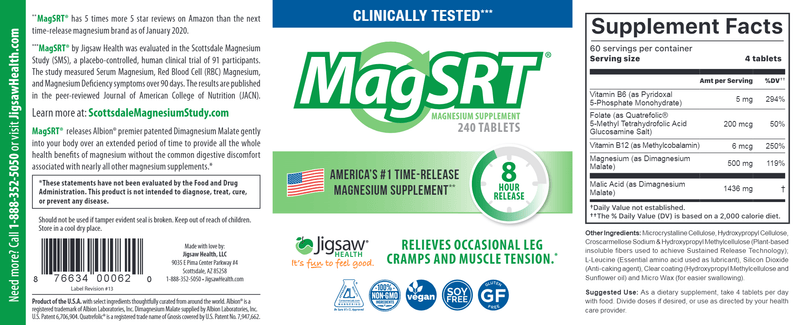 MagSRT (Jigsaw Health) 240ct Label