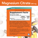 magnesium citrate 200 mg (now foods) supplement facts