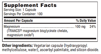 Magnesium Glycinate Complex SFI Health supplement facts
