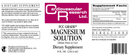 magnesium solution (ecological formulas) label