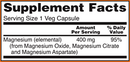 magnesium caps 400 mg (now foods) supplement facts