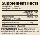 magnesium advanced (magnesium l-threonate) dr. mercola supplement facts