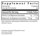 magnesium ascorbate allergy research group supplement facts