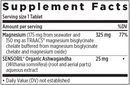 magnesium + ashwagandha (new chapter) supplement facts