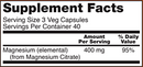 magnesium citrate (now foods) supplement facts