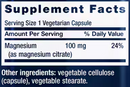 magnesium (citrate) (life extension) supplement facts
