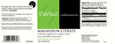 magnesium citrate davinci labs label