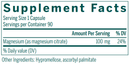 magnesium genestra supplement facts