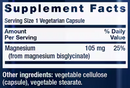 magnesium glycinate life extension supplement facts
