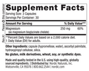 magnesium glycinate (nordic naturals) supplement facts