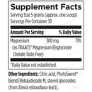 magnesium glycinate powder designs for health supplement facts