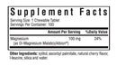 magnesium malate chewable (seeking health) supplement facts