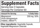 magnesium malate nutramedix supplement facts